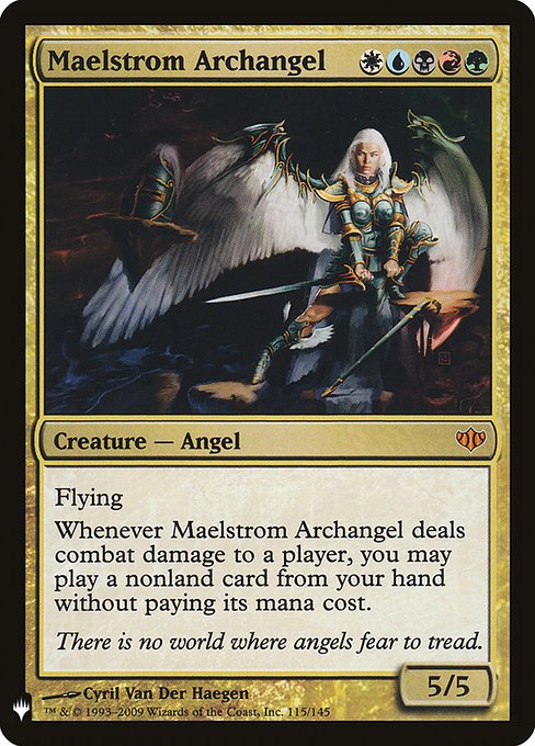《大渦の大天使/Maelstrom Archangel》[PWシンボル付き再版] 金R